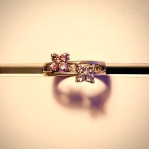 Gorgeous Vintage Sterling Silver Ring Flowers 🌸